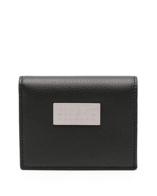 MM6 by Maison Martin Margiela Black Numeric Bi-Fold Leather Wallet