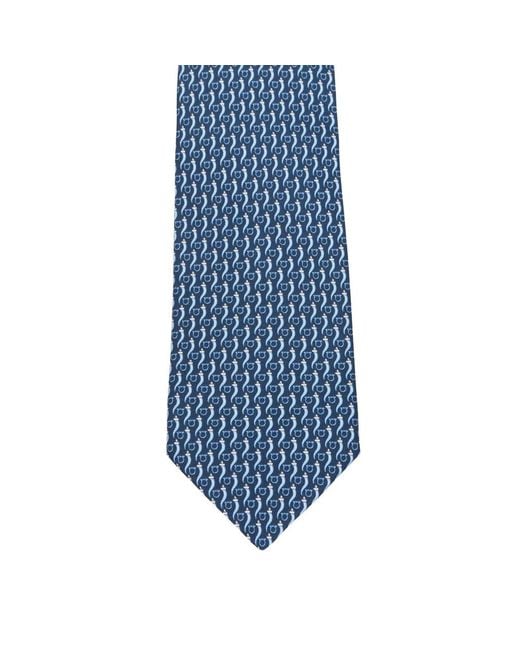 Ferragamo Blue Ties for men