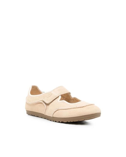 Ugg Natural Mary Jane Touch-Strap Suede Ballet Flats
