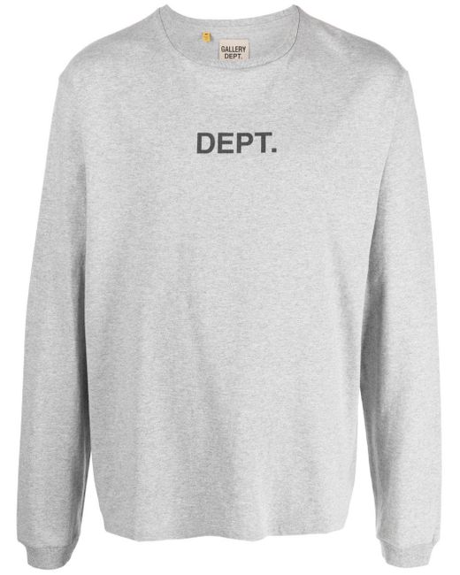 GALLERY DEPT. Gray Logo-Print Mélange Sweatshirt for men