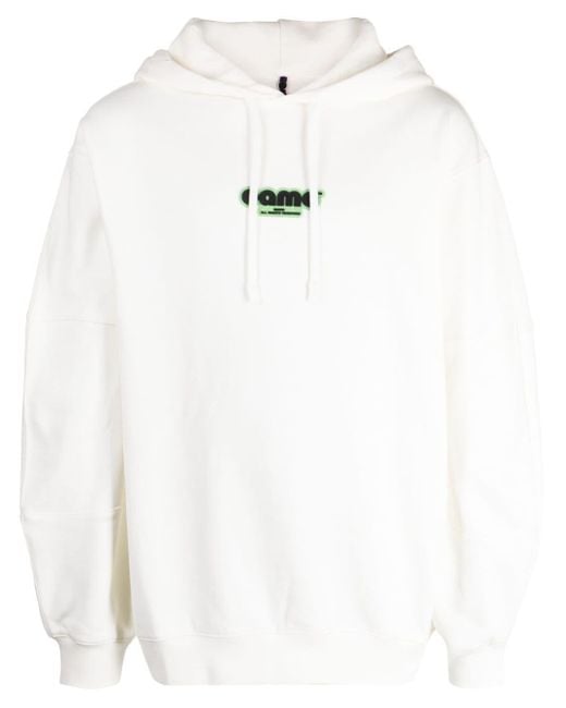 OAMC White Logo-Patch Cotton Hoodie for men