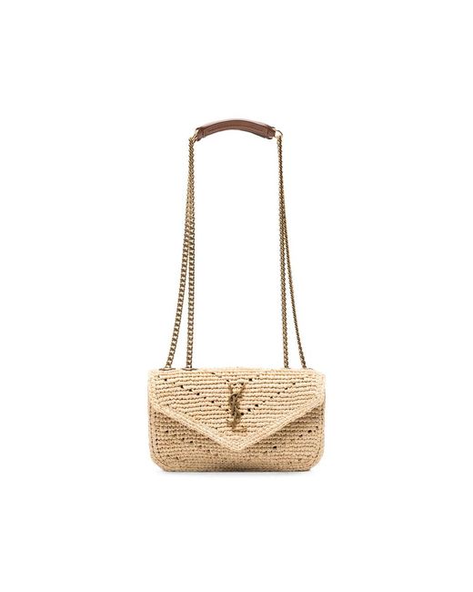 Saint Laurent Metallic Mini Lou Lou Logo-Detail Shoulder Bag