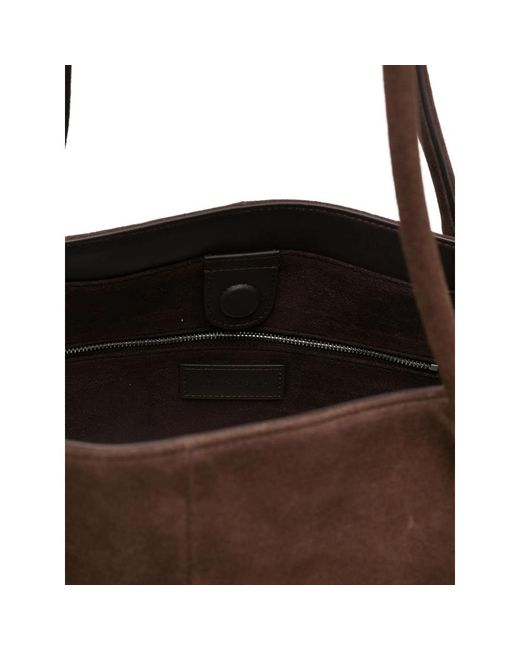 Low Classic Brown Suede Shoulder Bag