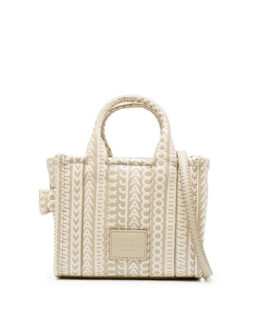 Marc Jacobs White The Monogram Leather Crossbody Tote Bag