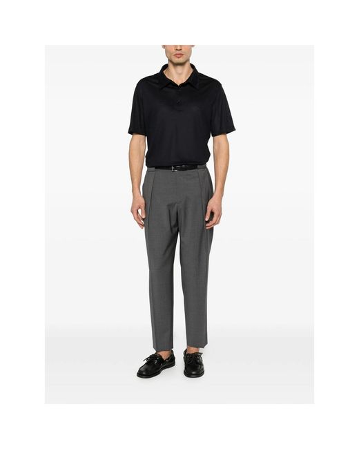 BRIGLIA Gray Portobellos Pleated Trousers for men