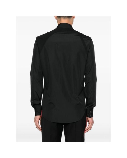 McQueen Black Chain Pin Shirt for men
