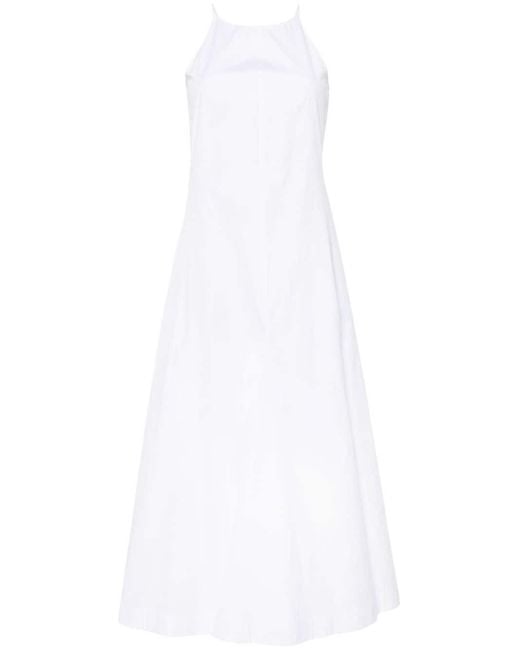Sportmax White Cactud Flared Midi Dress