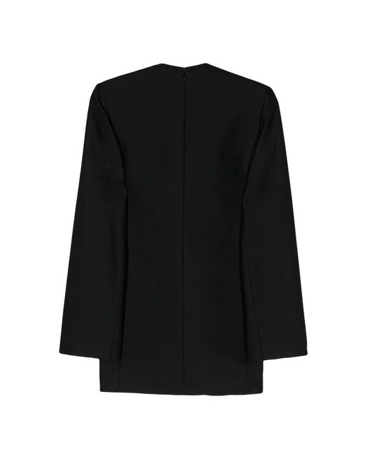 GIA STUDIOS Black Knot-Detail Twill Blouse