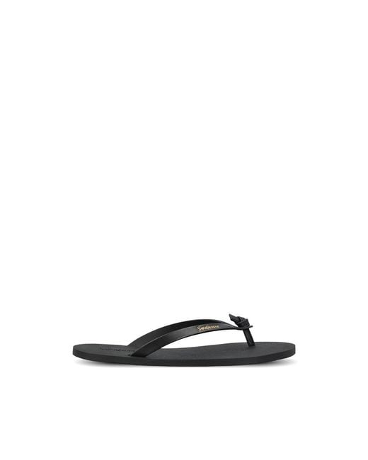 Saint Laurent Black Flip-Flops & Slides