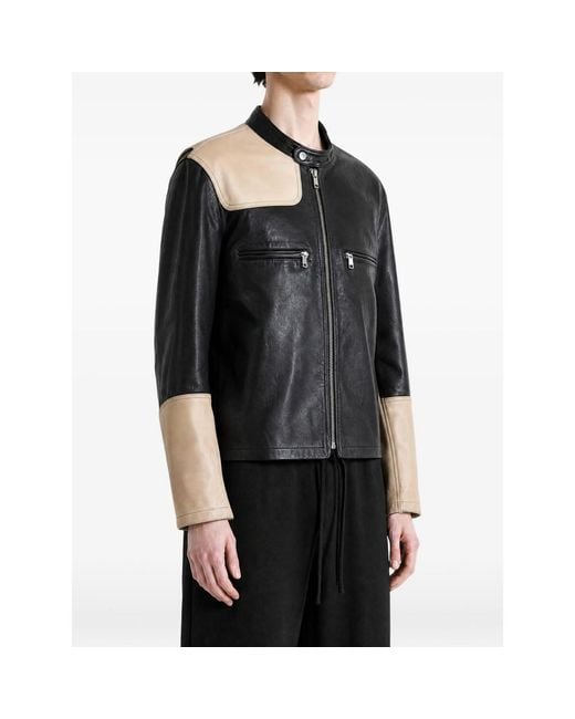 Enfants Riches Deprimes Black Nurse Ii Panelled Leather Jacket for men