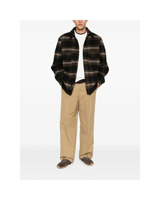 Isabel Marant Black Kervon Check-Pattern Shirt Jacket for men