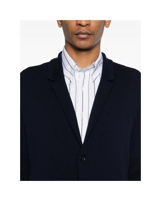 Roberto Collina Black Patch-Pockets Cardigan for men