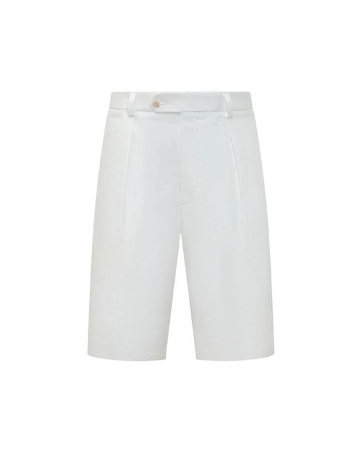Beckham X Boss White X David Beckham Pleated Shorts for men