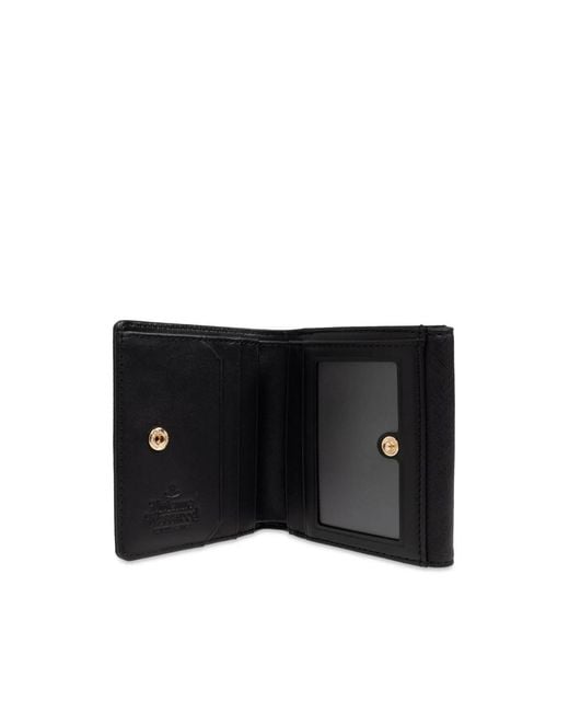 Vivienne Westwood Black Saffiano-Leather Wallet