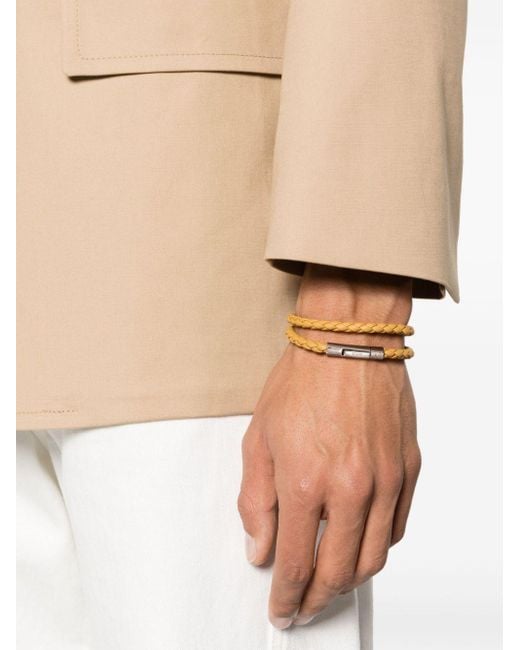 Tod's White Mycolors Woven-leather Bracelet for men