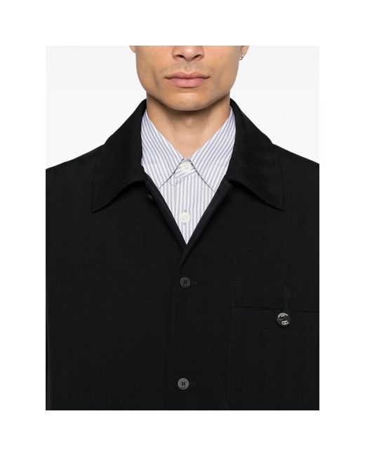 Jacquemus Black The Strada Patch-Pocket Shirt Jacket for men