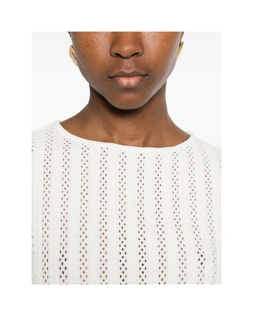 Antonino Valenti White Mimosa Short-Sleeve Mini Dress