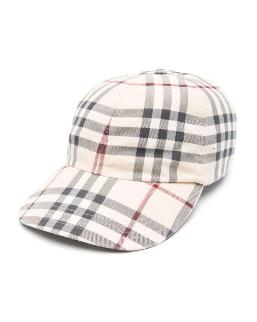 Burberry Natural Vintage Check-Pattern Cotton Baseball Cap for men