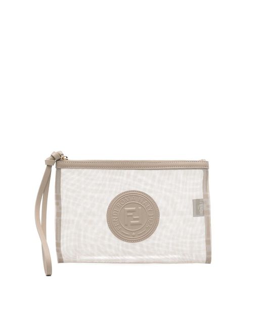 Fendi White Neutrals Clutch Bags