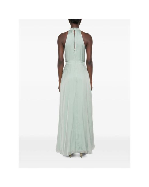 Raquel Diniz Green Giovanna Pleated Maxi Dress