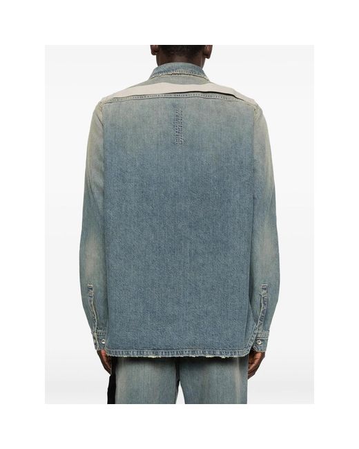 Rick Owens Blue Drkshdw Jackets for men