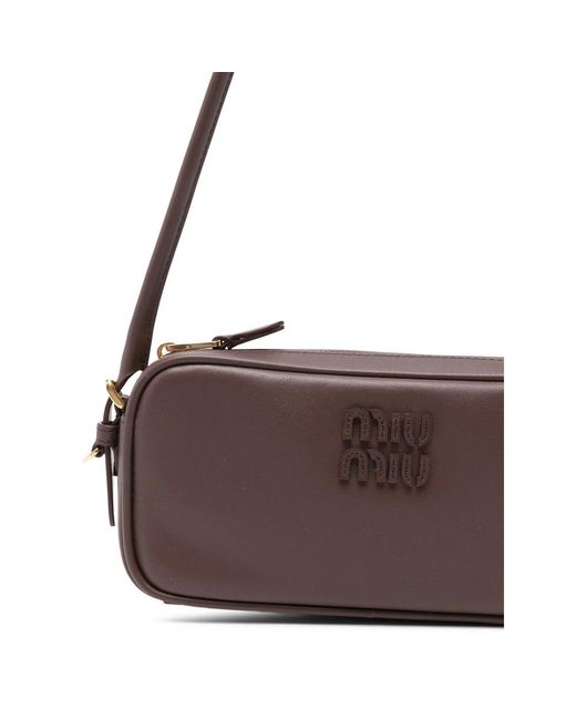 Miu Miu Brown Leather Mini Bag