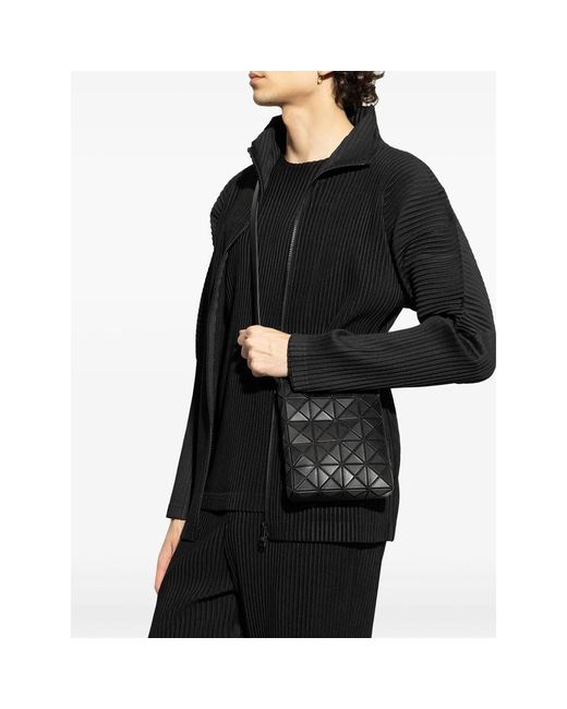 Issey Miyake Black Prism Matte Shoulder Bag for men