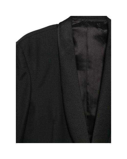 Canali Black Shawl-Lapel Suit for men