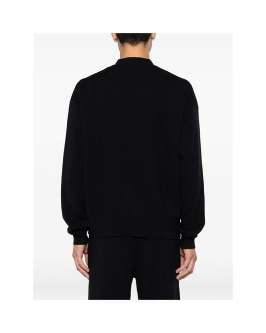 Diana Studio Black V-Neck Button-Up Cardigan for men