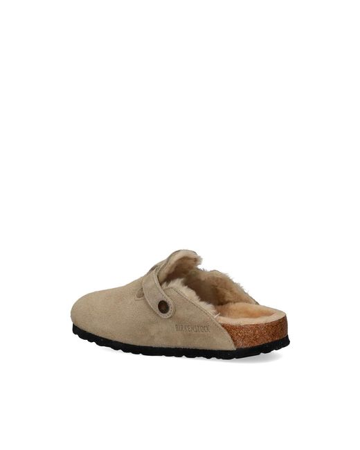 Birkenstock Brown Boston Shearling Mules for men