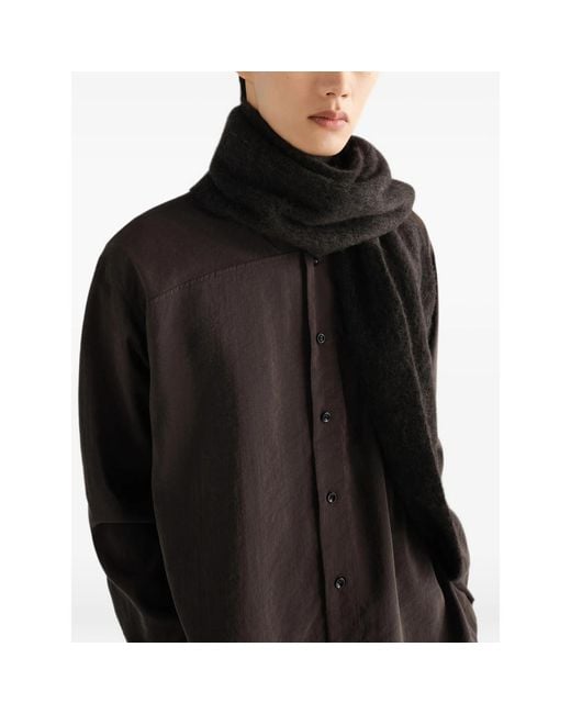 Lemaire Black Fluffy Scarf for men