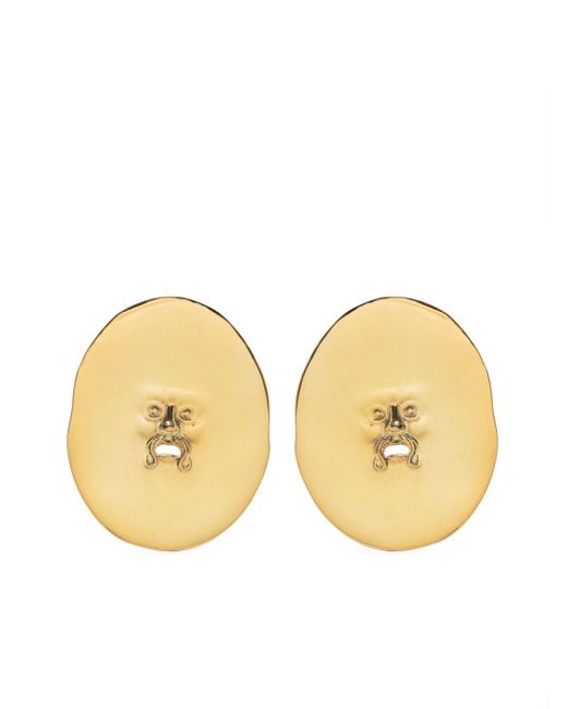 Patou Natural Large Face Clip-on Earrings