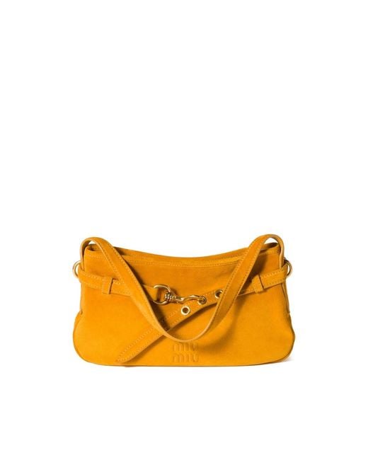 Miu Miu Yellow Aventure Shoulder Bag