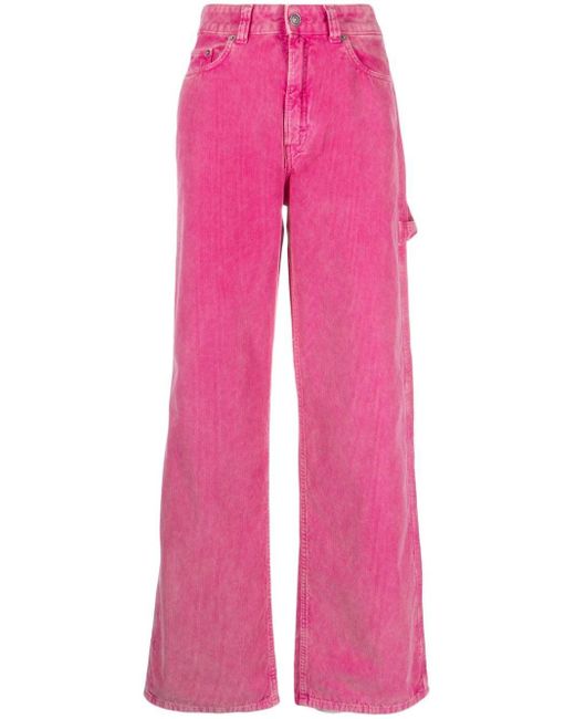 Haikure Pink High Rise Loose-Fit Jeans