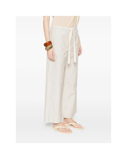 Max Mara White Wide Trousers