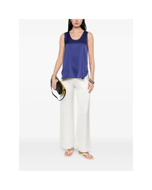 Calvin Klein White Trousers Polyester-Blend