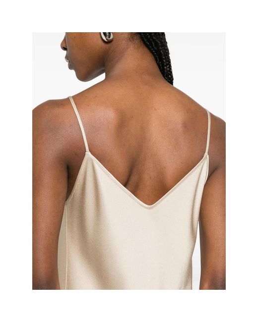 Antonelli White V-Neck Slip Maxi Dress