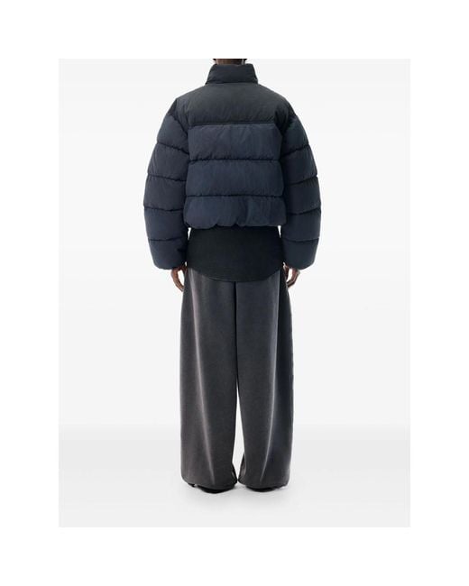 Alexander Wang Blue Cropped Puffer Jacket