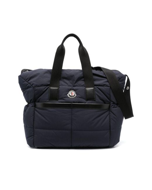 Moncler Blue Logo-Patch Changing Bag