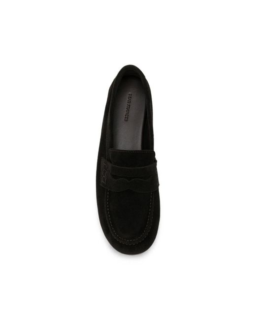 Dear Frances Black Balla Suede Loafers