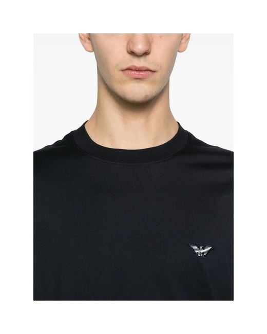 Emporio Armani Black Long Sleeve T-Shirt for men