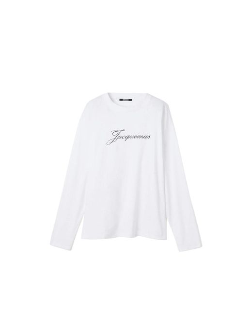 Jacquemus White The Long-Sleeve T-Shirt for men