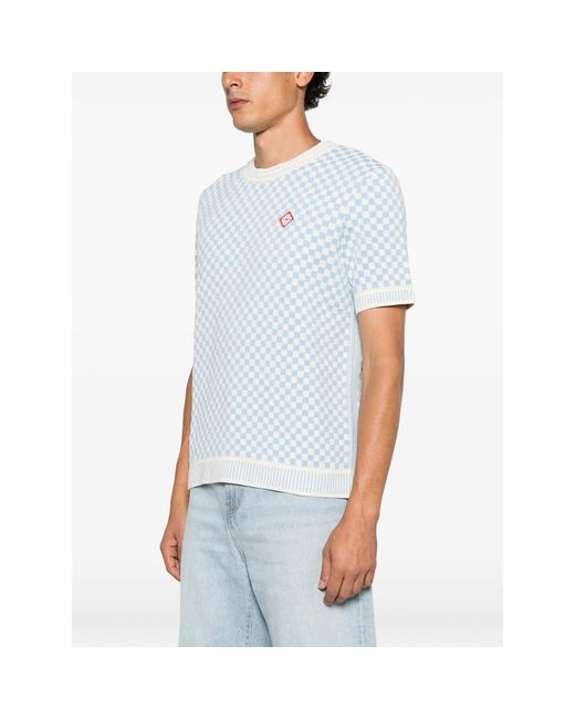 Casablanca Blue T-Shirts And Vests for men