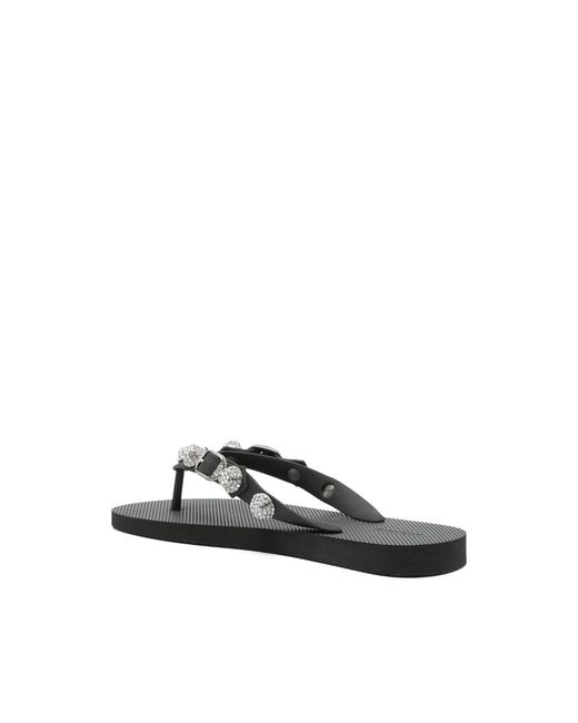 Balenciaga Black Flip-Flops & Slides