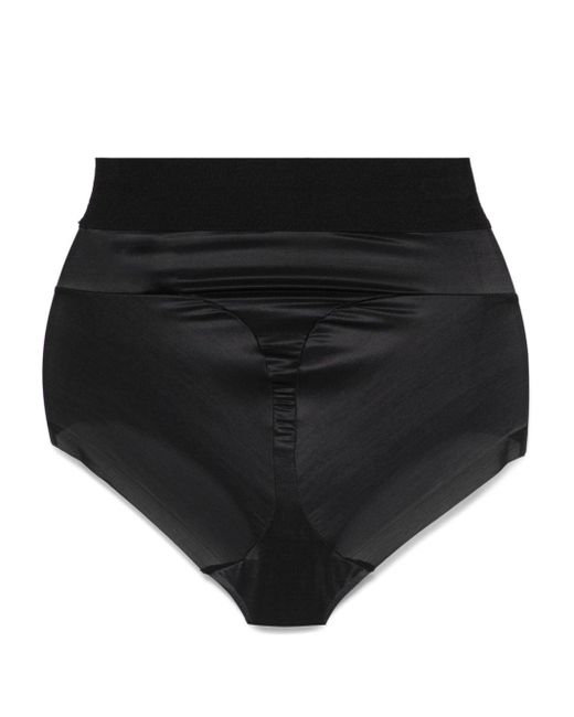 Wolford Black Sheer-Panelled Briefs