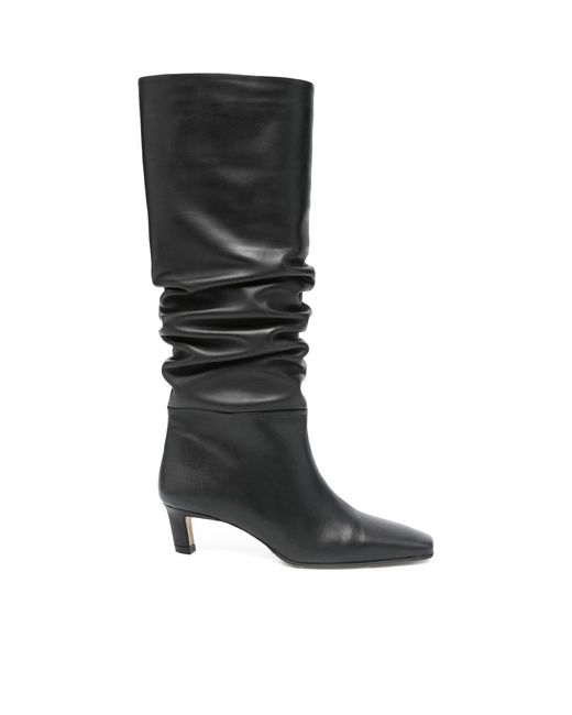 Alohas Black 50Mm Kalila Slouch Calf Leather Boots