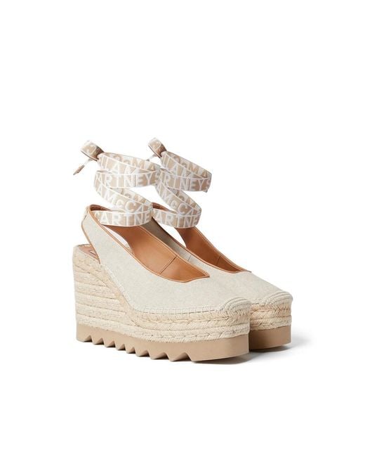 Stella McCartney Natural Wedge Boots Raffia