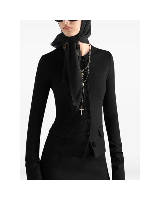 Dolce & Gabbana Black Wool Jacket