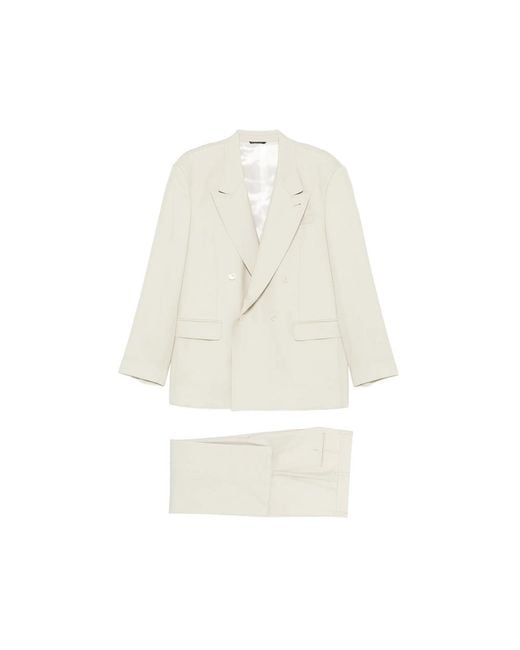 Reveres 1949 White Double-Breasted Suit for men