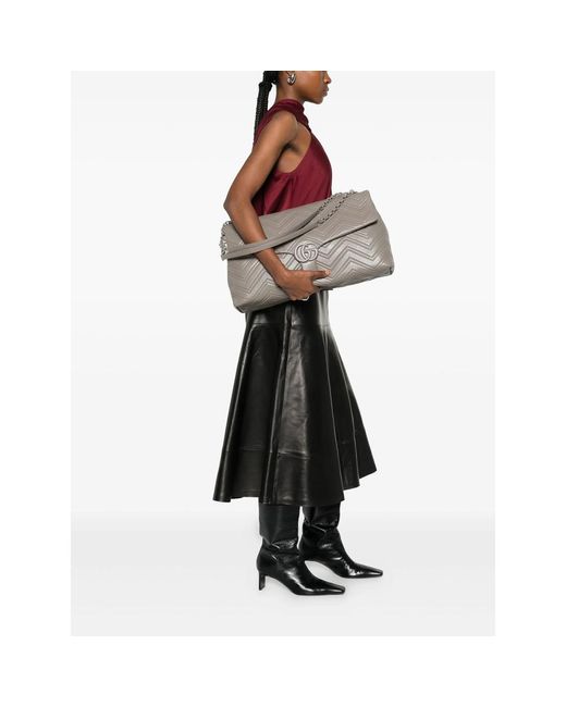 Gucci Gray Shoulder Bags